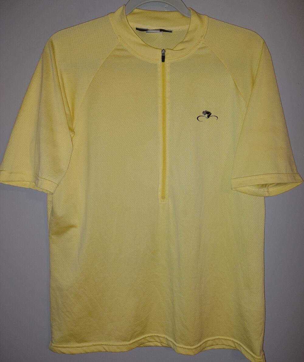Vintage Bellwether Cycling Jersey Pale Yellow Mens Large